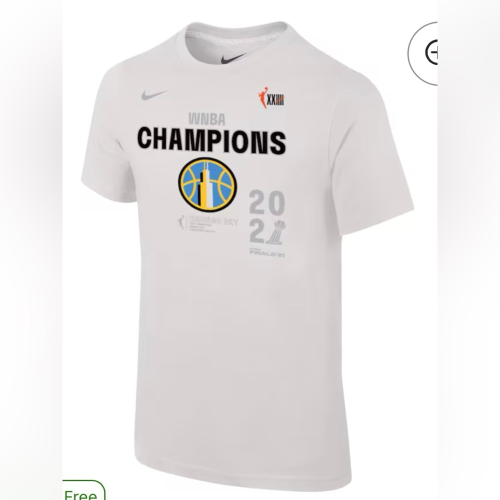 Men's Chicago Sky Nike White 2021 WNBA Finals Champions T-Shirt